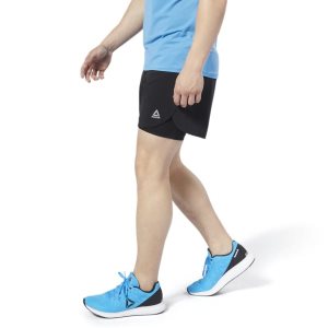 Reebok One Series Running Epic 2-in-1 Kurze Hose Herren - Schwarz - DE 429-FUH